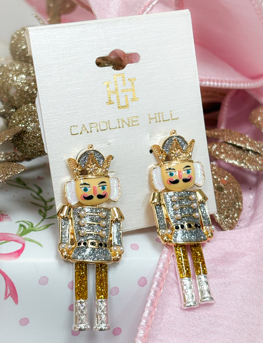 Silver Nutcracker Waltz Earrings