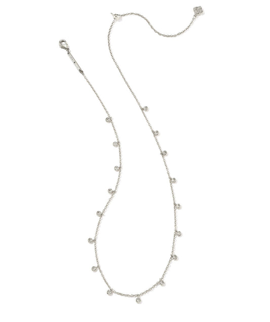 Amelia Chain Necklace – Rhodium Metal