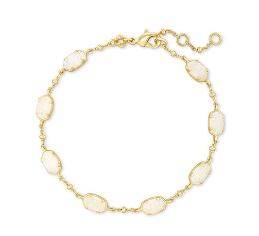 EMILIE LINK BRACELET GOLD IRIDESCENT DRUSY
