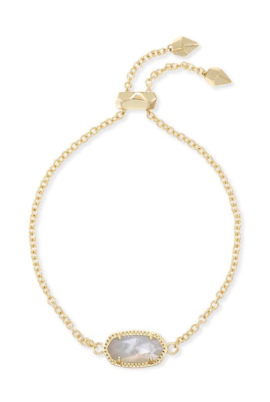 Elaina Delicate Chain Bracelet- Gold Ivory Mother Of Pearl