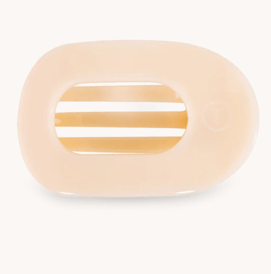Almond Beige Flat Round Clip