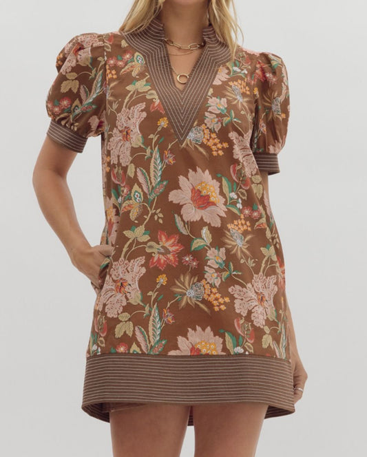Fall Floral ENTRO Dress