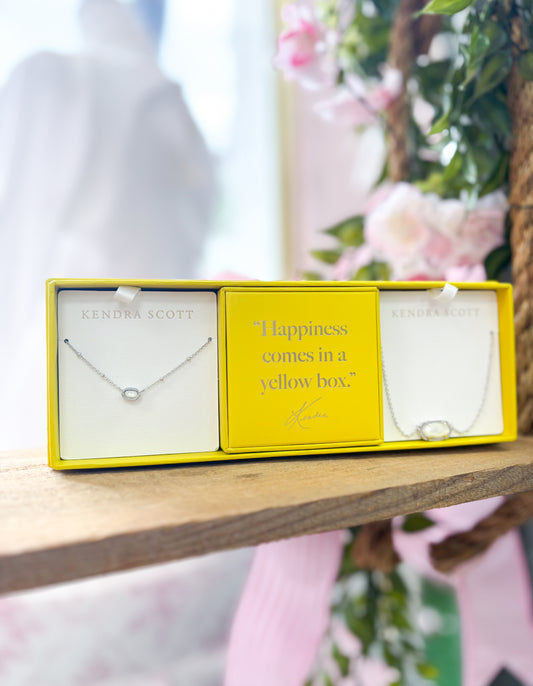 Elisa Mother Of Pearl Gift Set Silver