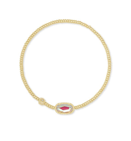 GRAYSON STRETCH BRACELET GOLD DICHROIC GLASS