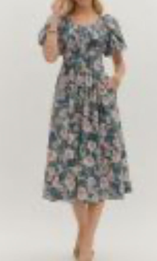 Floral Long ENTRO Dress