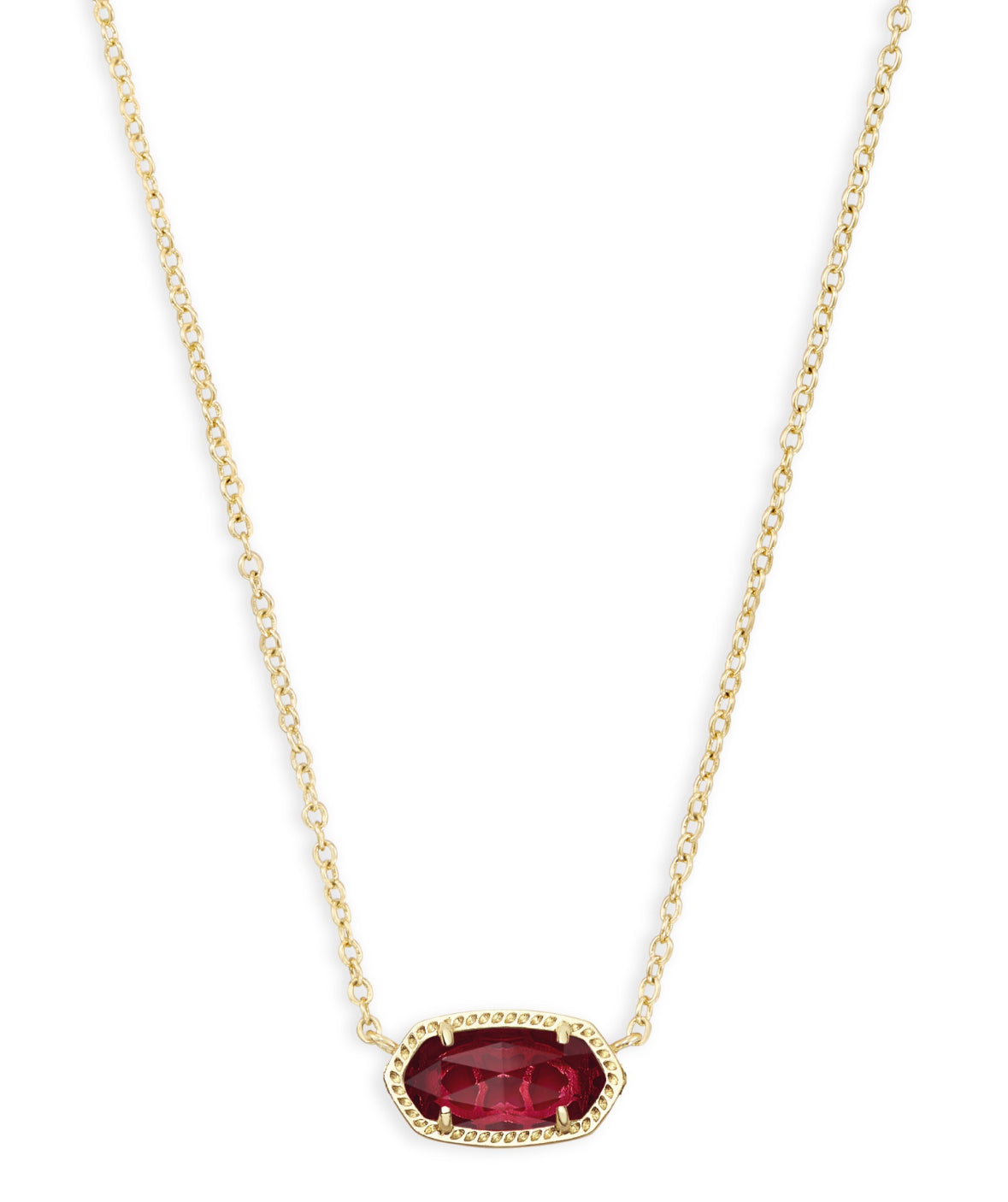 Elisa Short Pendant Necklace – Gold & Clear Berry