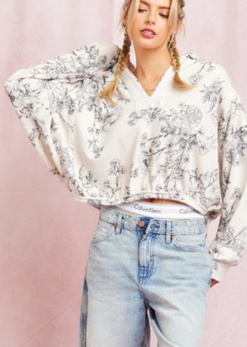 Black & Ivory Long Sleeve Top