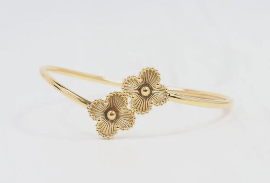 Caron Clover Cuff Bracelet