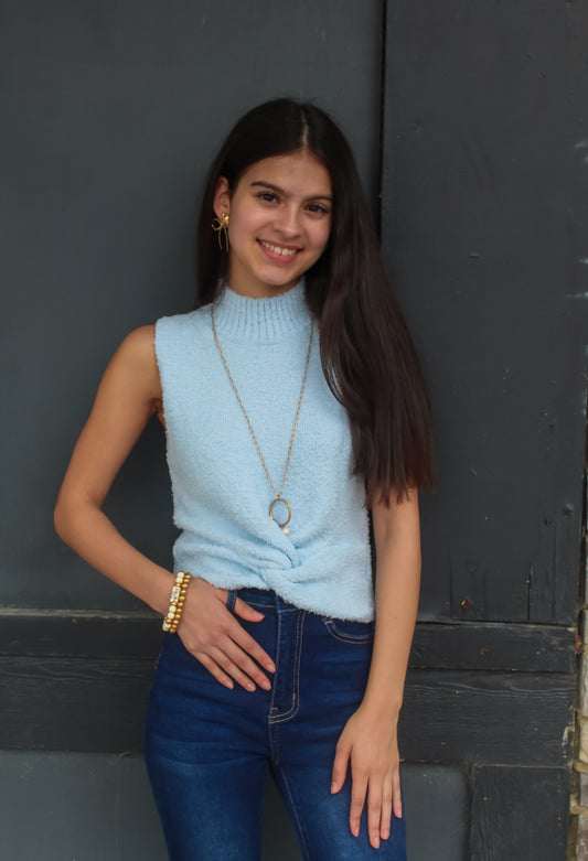 Blue Fuzzy Crop