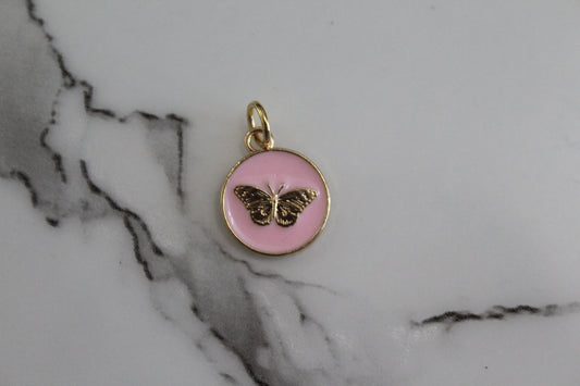 Pink Butterfly Pendant
