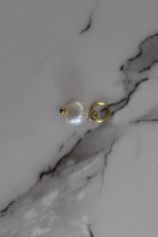 Gold Pearl Charm