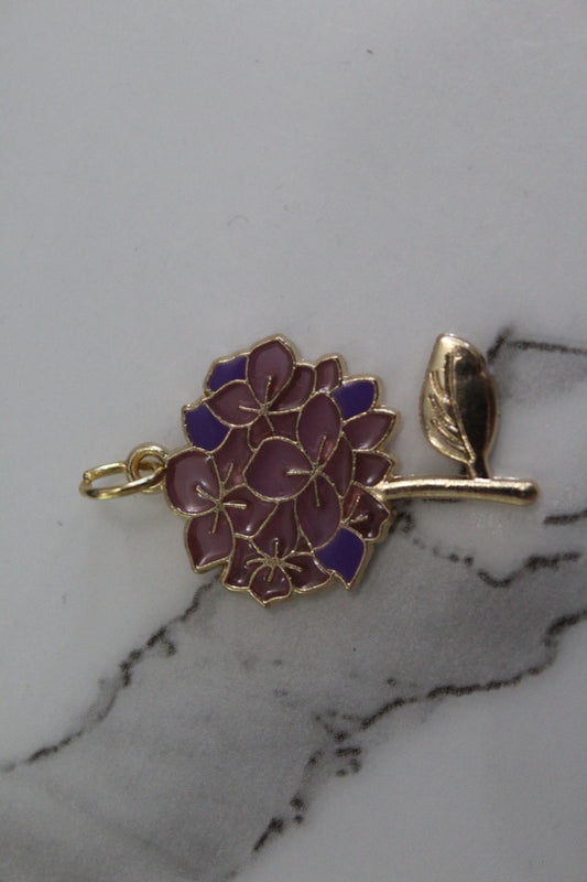 Purple Flower Charms