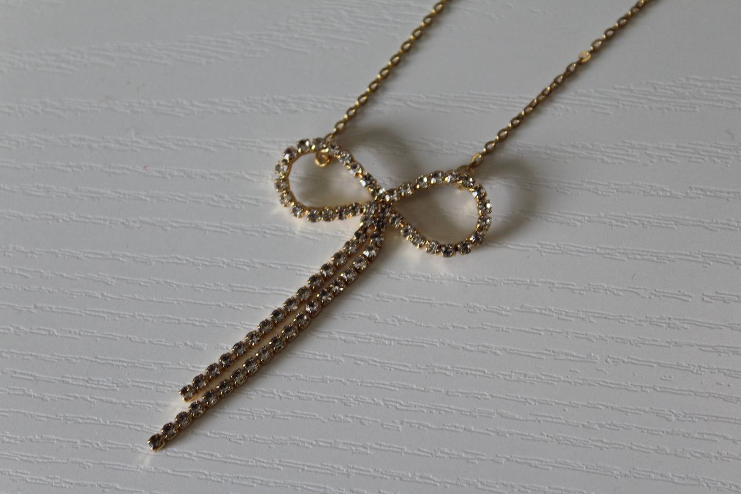 Gold Bow Necklace