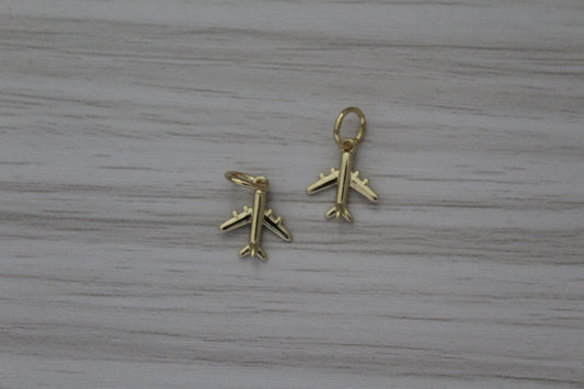 Gold Plane Charm