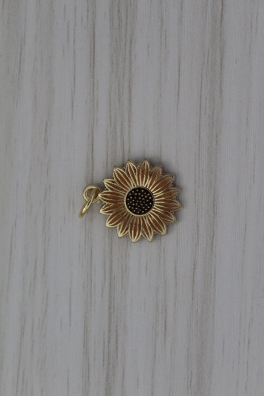 Gold Sunflower Charm