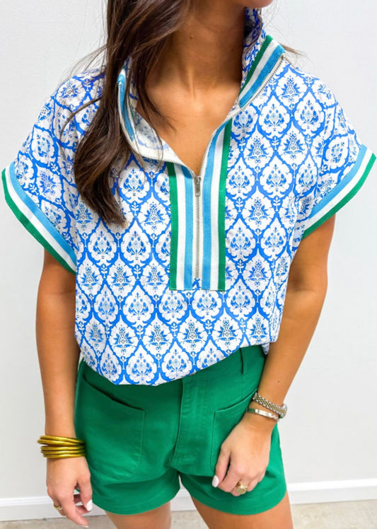 Zip down blouse