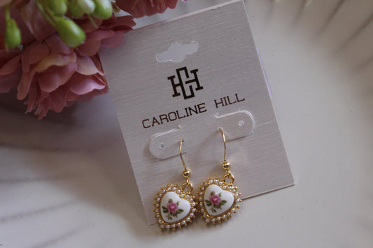 Caroline Hill Thompson Heart Earrings