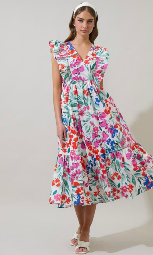Kivia Blossom Midi Dress