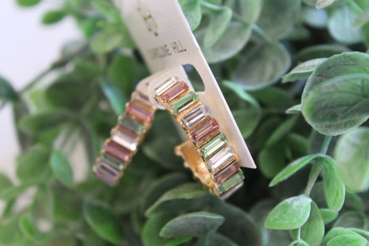 Caroline Hill Cusack Stone Hoop Earrings