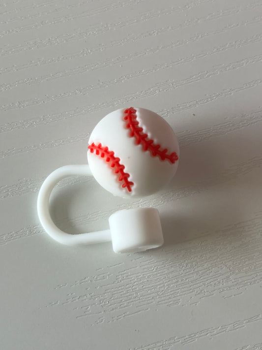 Baseball Straw Topper