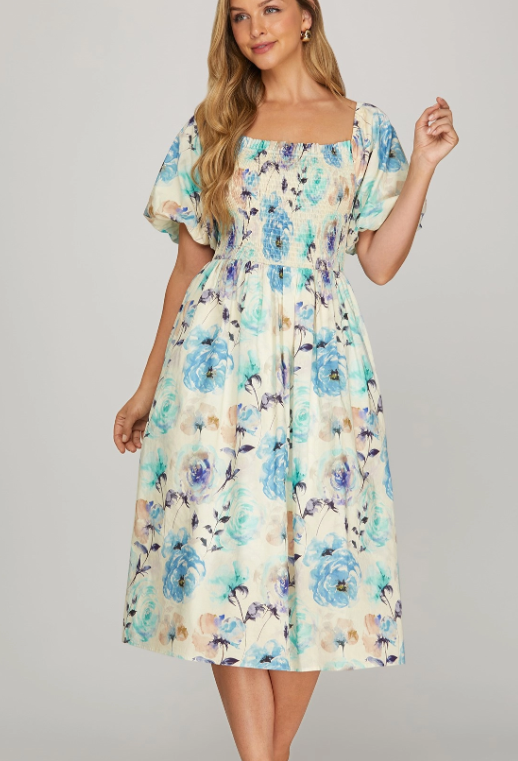 Bluebell Breeze Midi Dress