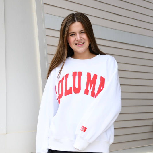 Lulu Mac Sweatshirt White/Red - Puff: White/Red