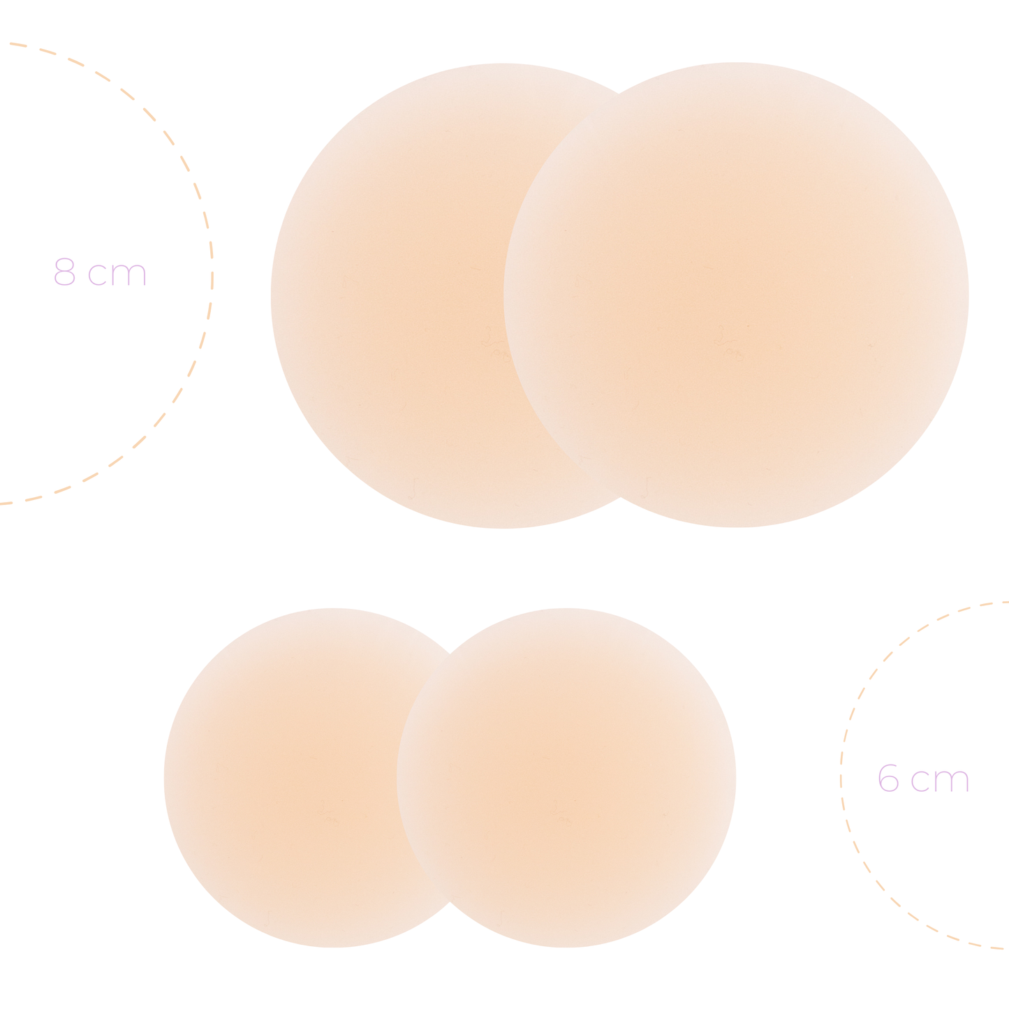 6cm Nipple Covers: Light Tint