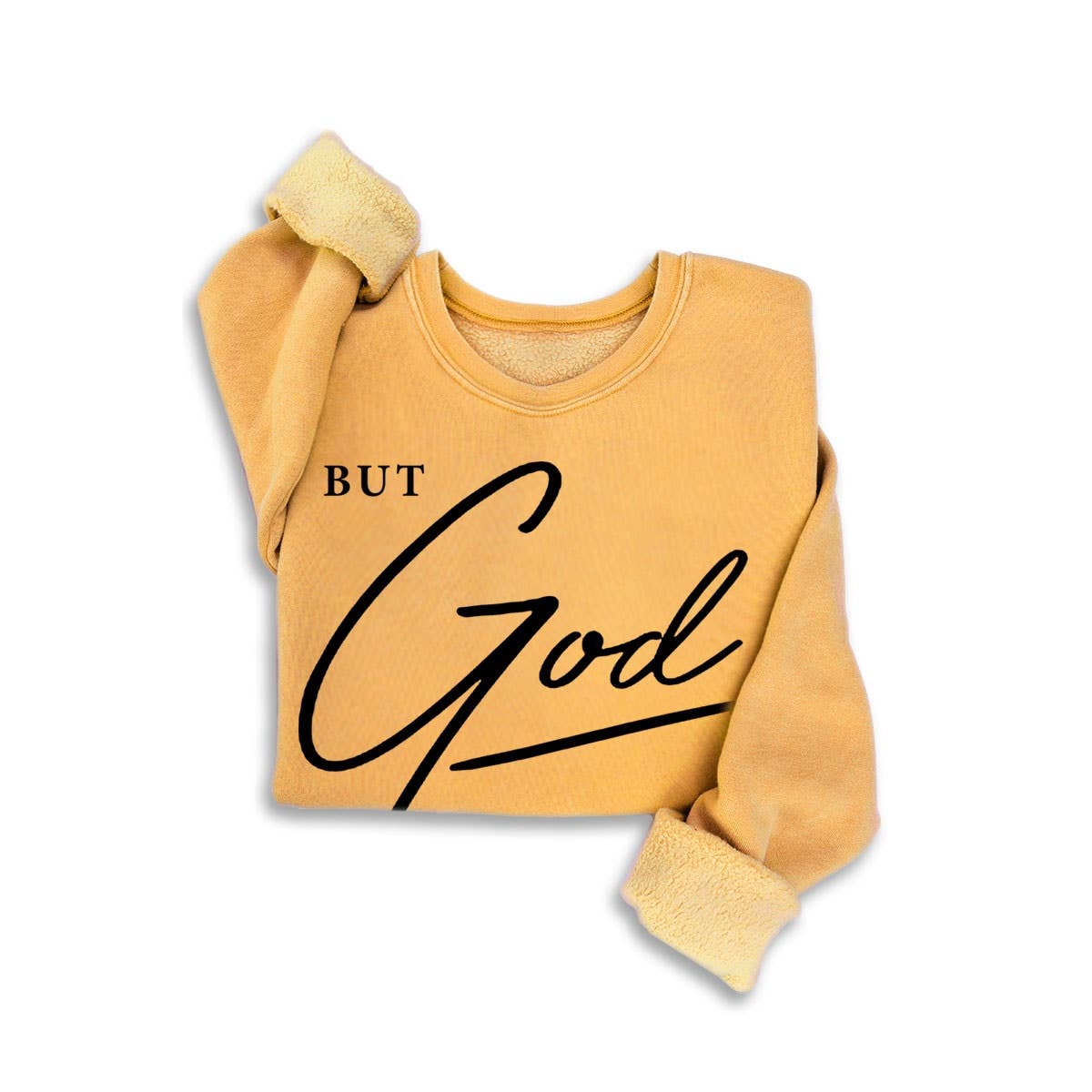 BUT GOD MINERAL GRAPHIC SWEATSHIRTS: MINERAL BEIGE / S-M-L-XL(1-2-2-1)