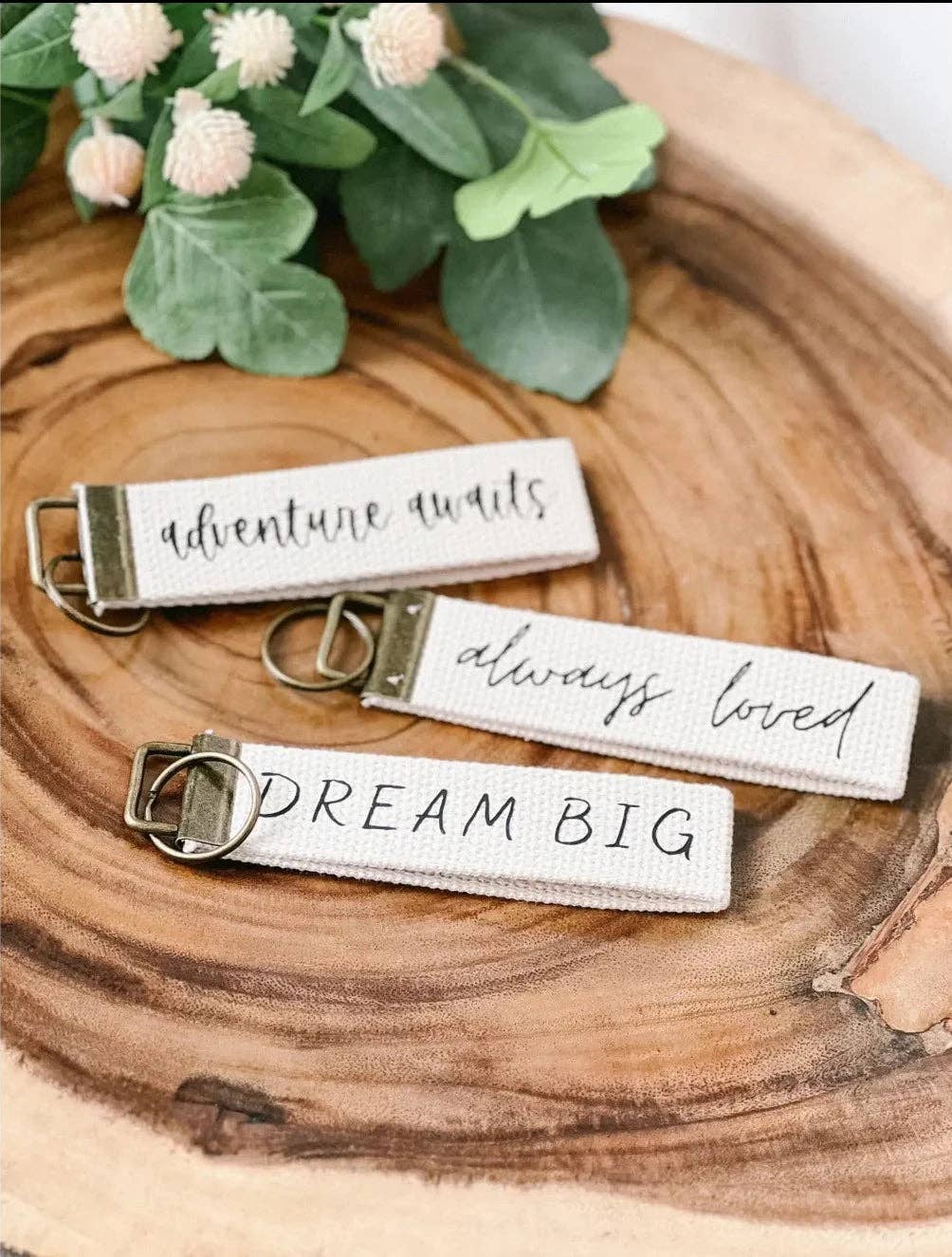 Canvas Wristlet Keychain: Perfectly Imperfect