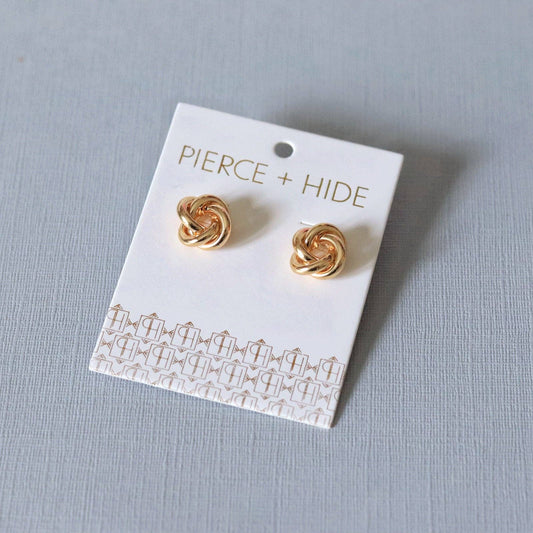 Gold Knot Stud Earrings | Classic Knot Stud