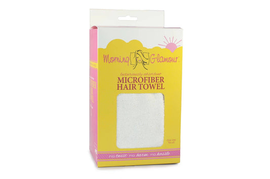 Microfiber Hair Towel - Luxurious Quick Dry: White