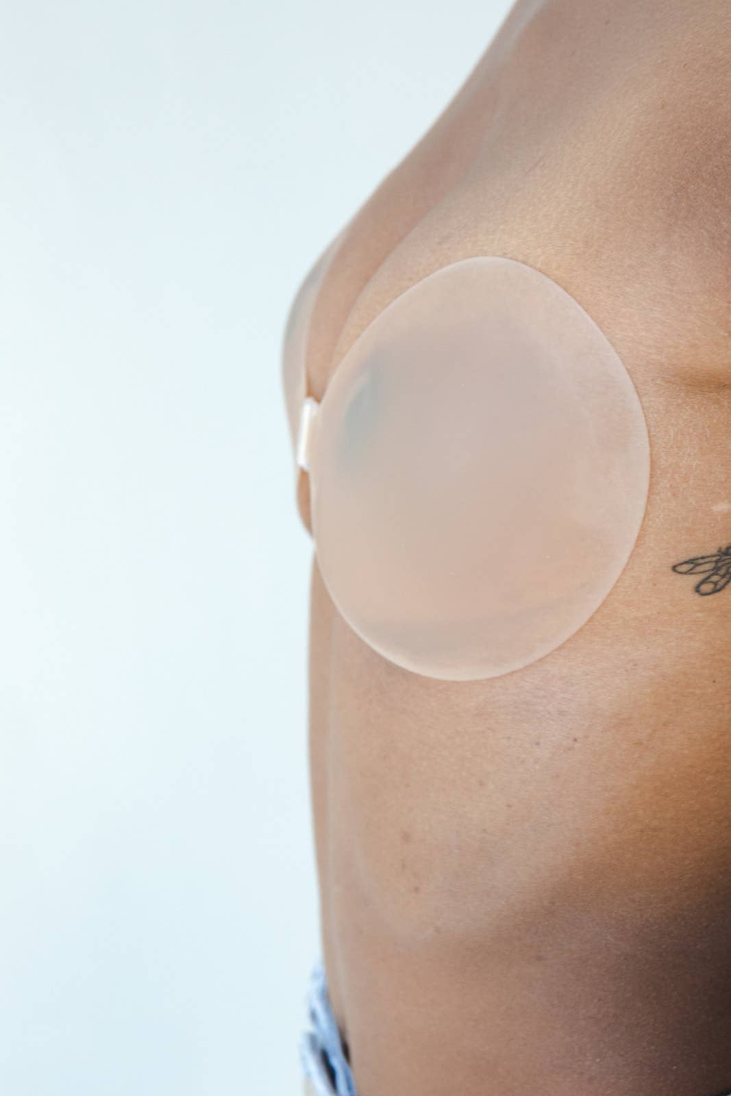 Silicone Stick On Bra: Light Tint / D