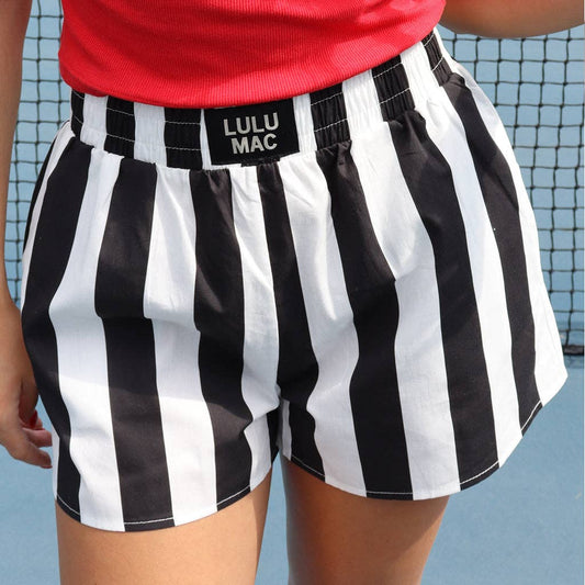 BLACK DARBY BOXER SHORT: BLACK