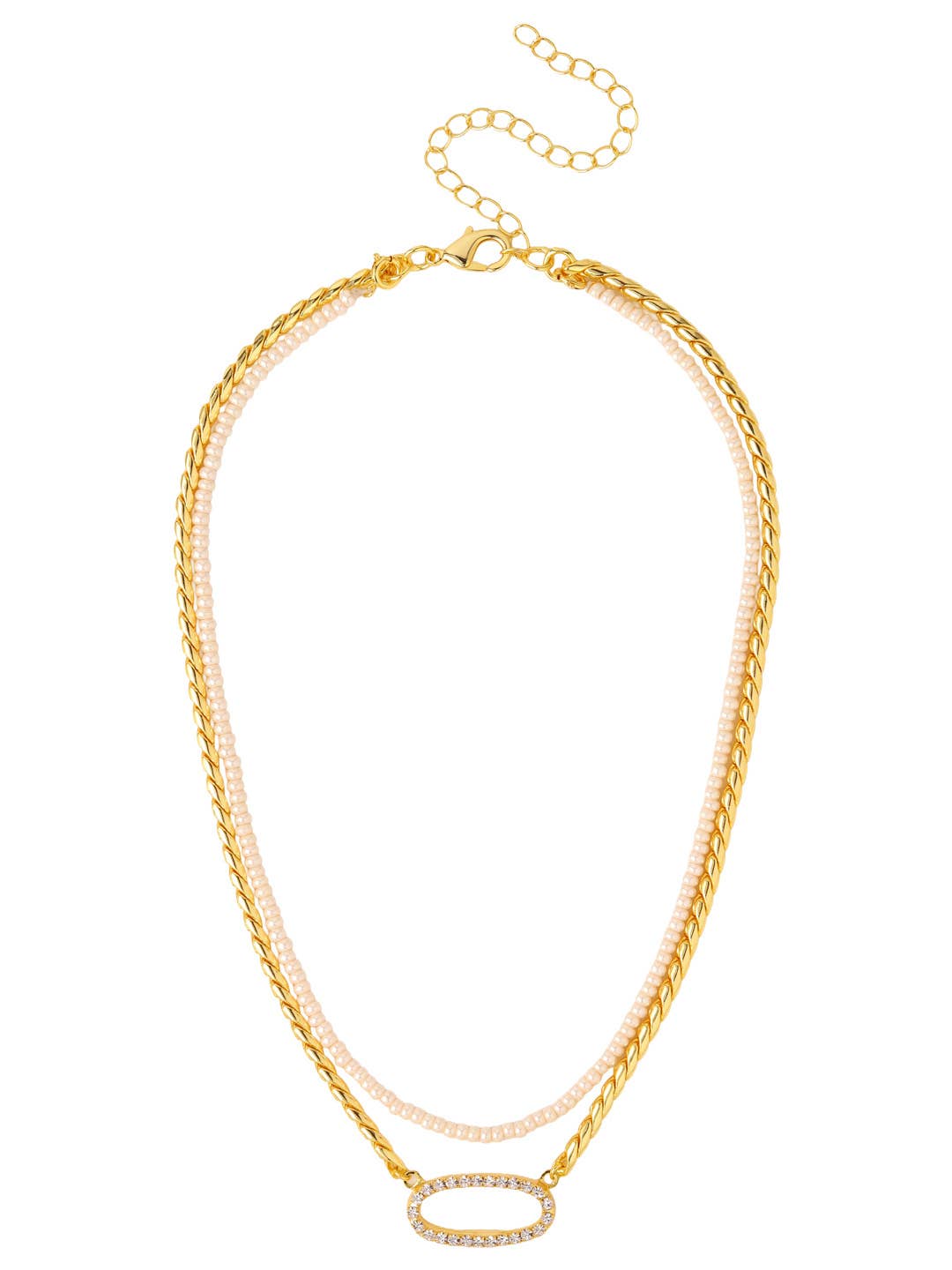Percy Tennis Necklace -Clear
