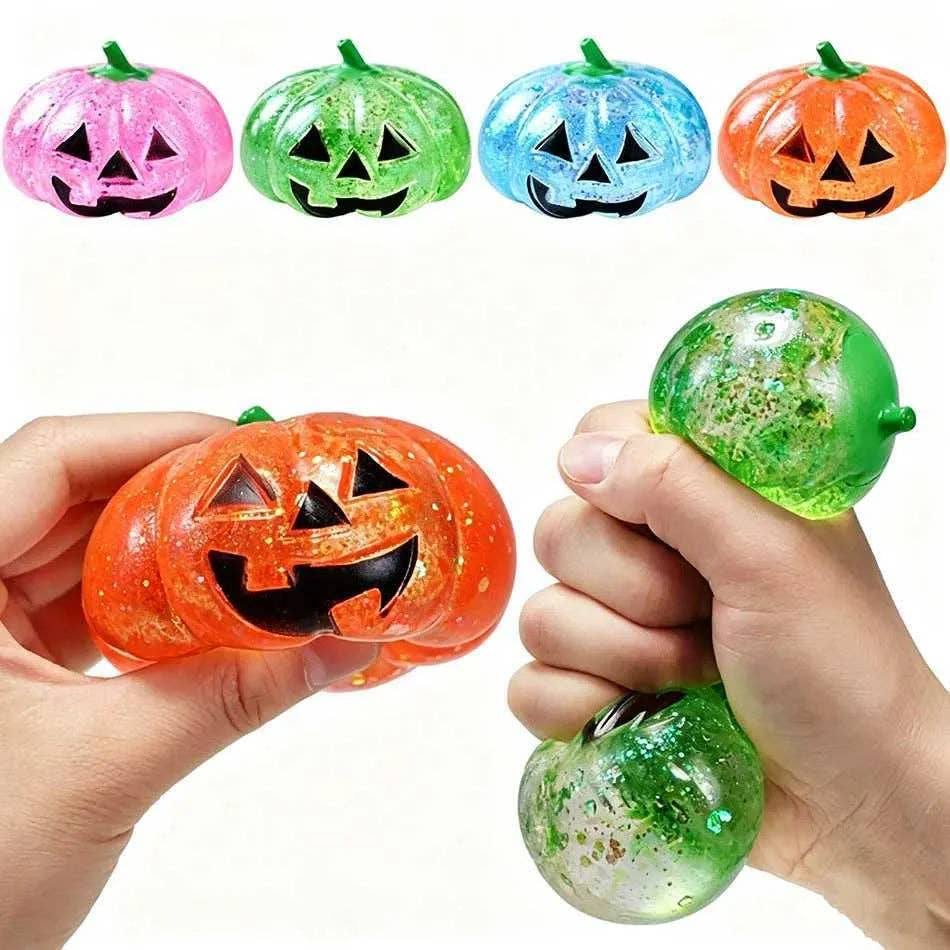 Halloween Ghost Pumpkin Stress Relief Squeeze Toy: Green Ghost