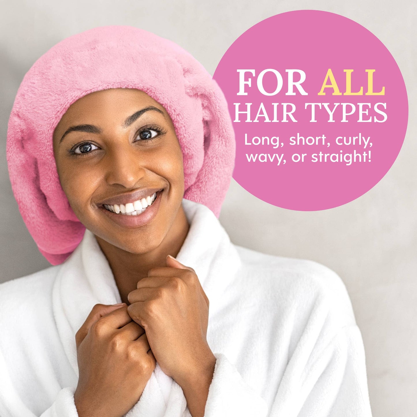Microfiber Hair Towel - Luxurious Quick Dry: White