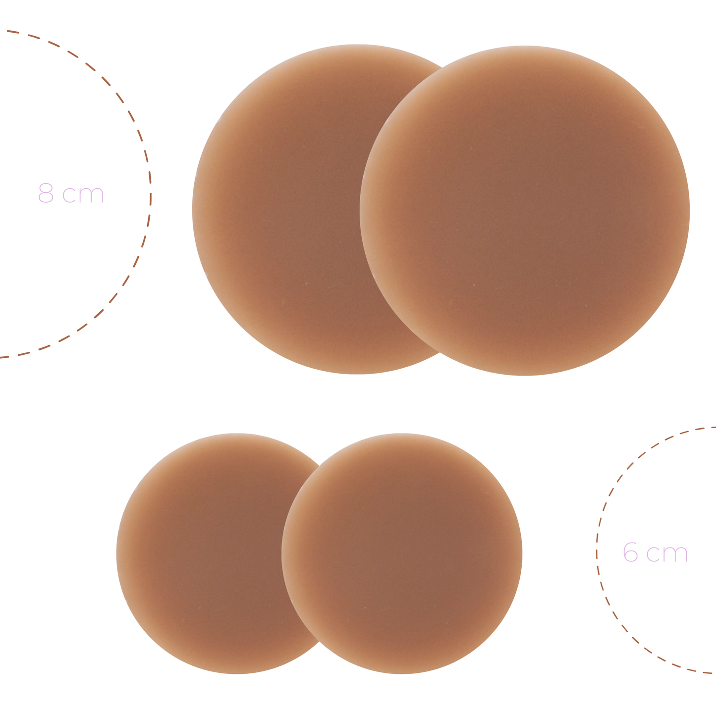 6cm Nipple Covers: Light Tint