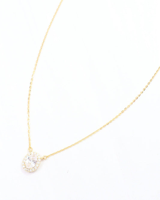Knightbridge Crystal Necklace Gold: Default