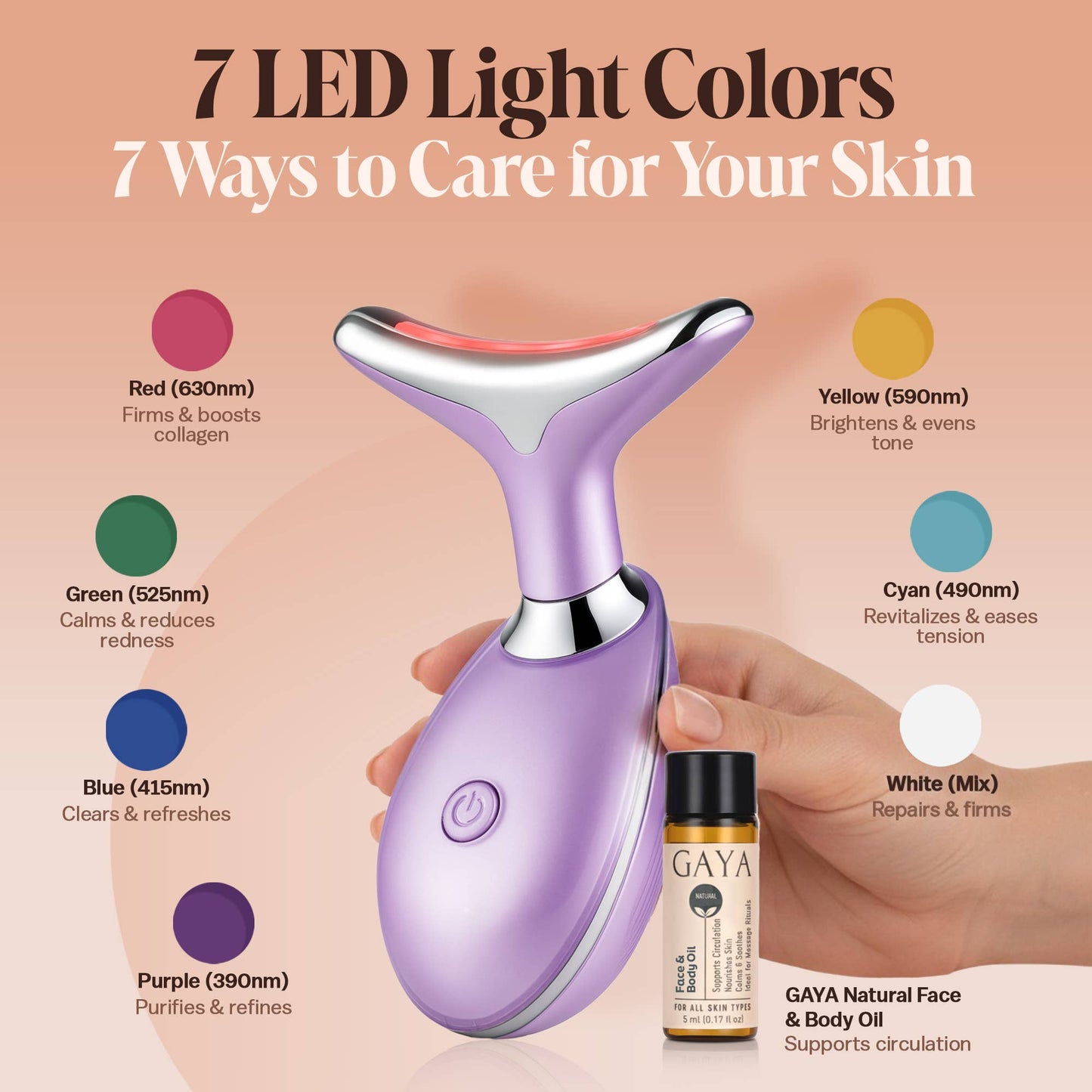 Red Light Therapy 7-in-1 Beauty Wand – Lift, Glow & Smooth