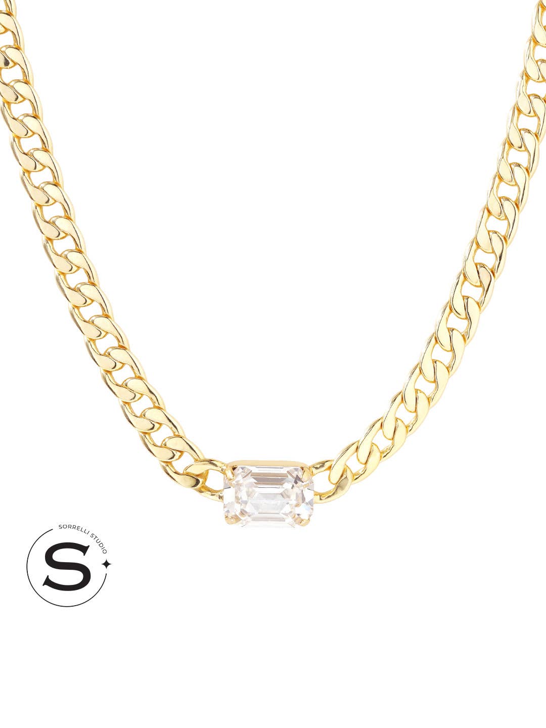 Studio Emerald-Cut Pendant Necklace