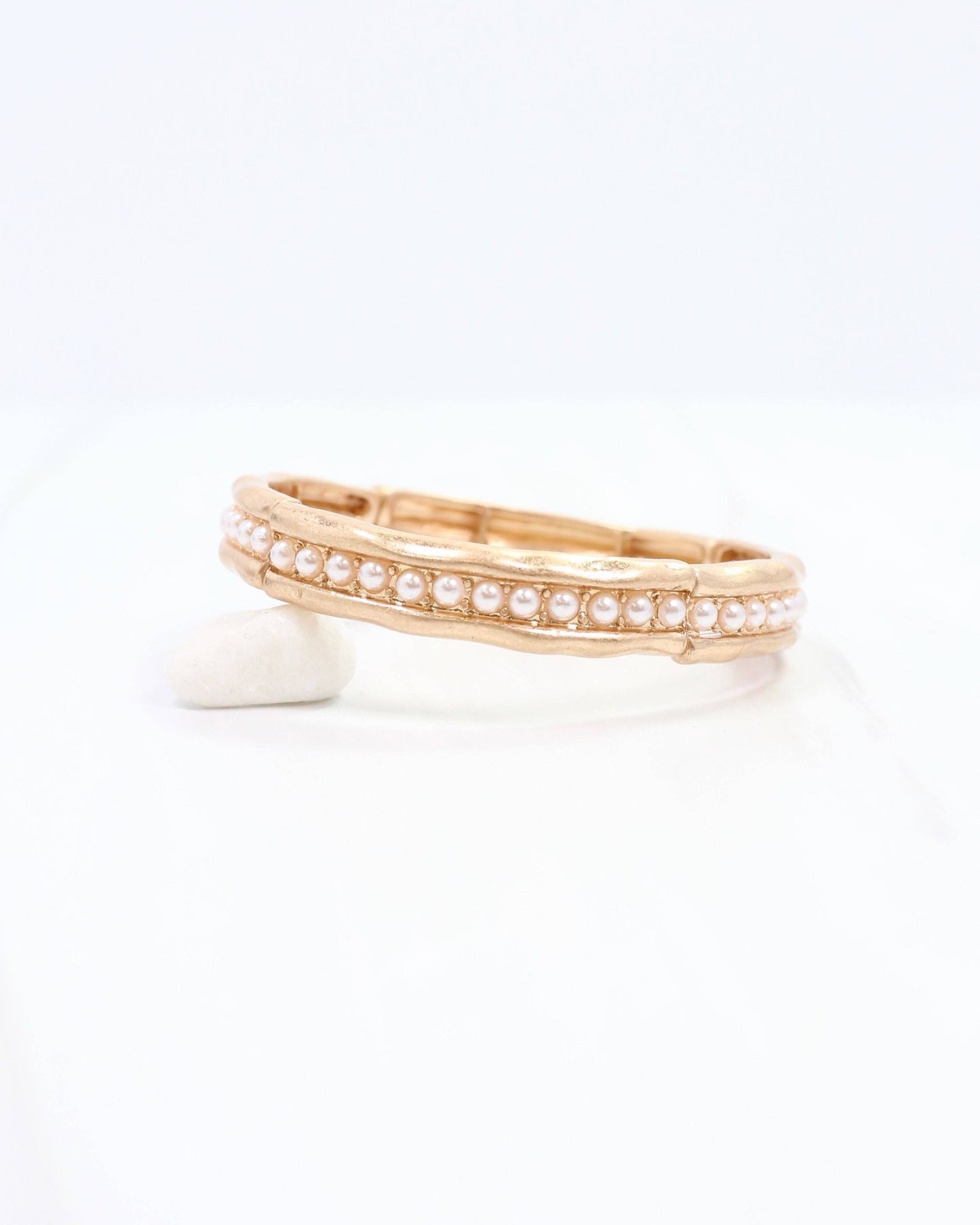 Katarina Stretch Bracelet Pearl: Default