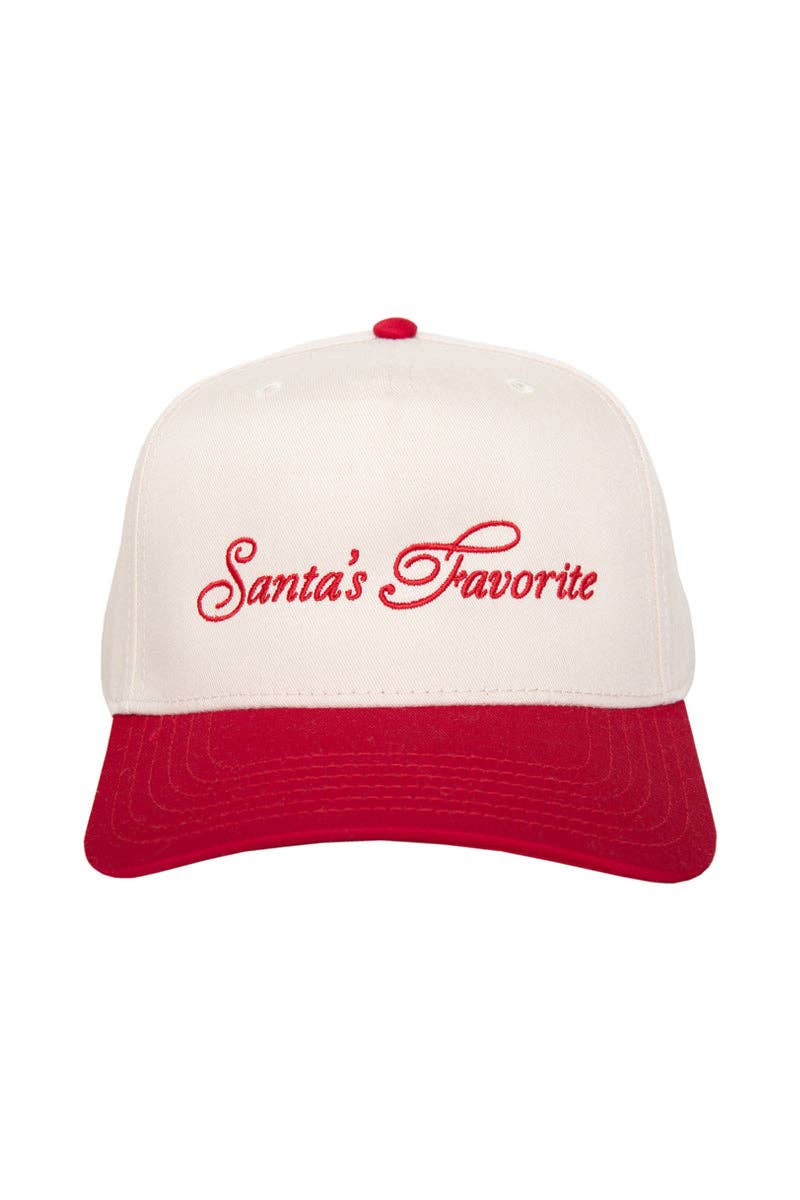Santa's Favorite Vintage Trucker Hats for Women: Red and Tan