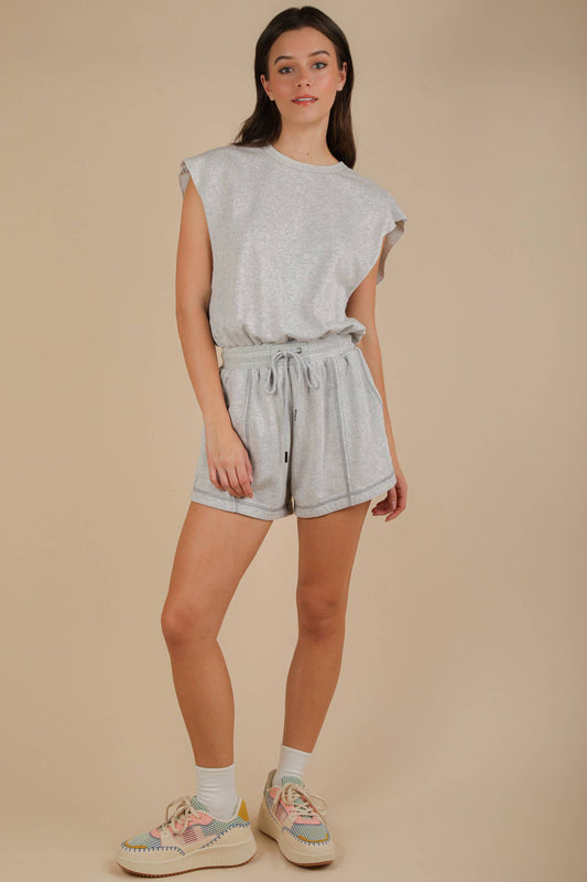 NP70783-Washed Knit Romper w/ Cutout Back
