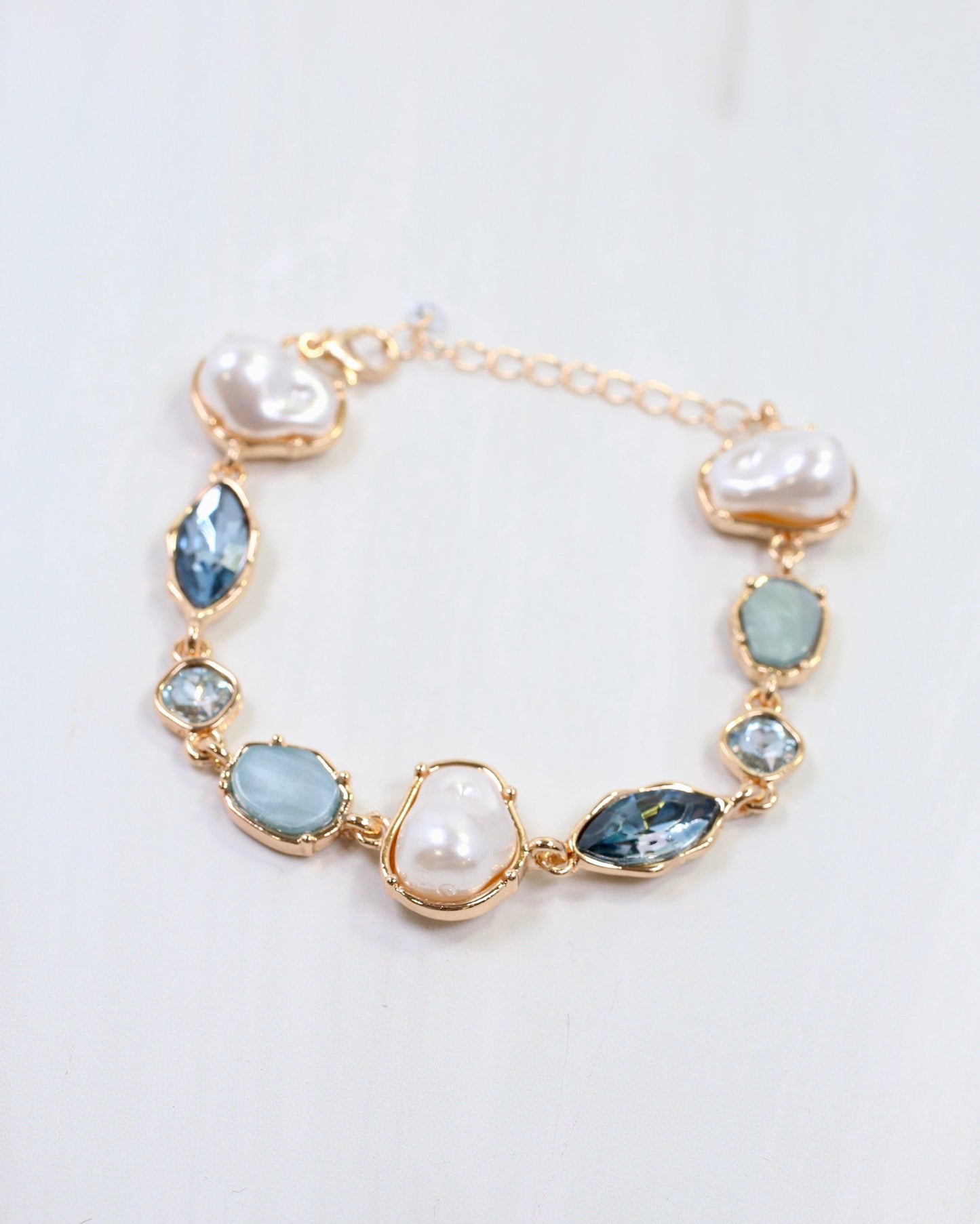Aleia Pearl and Stone Bracelet Blue: Default