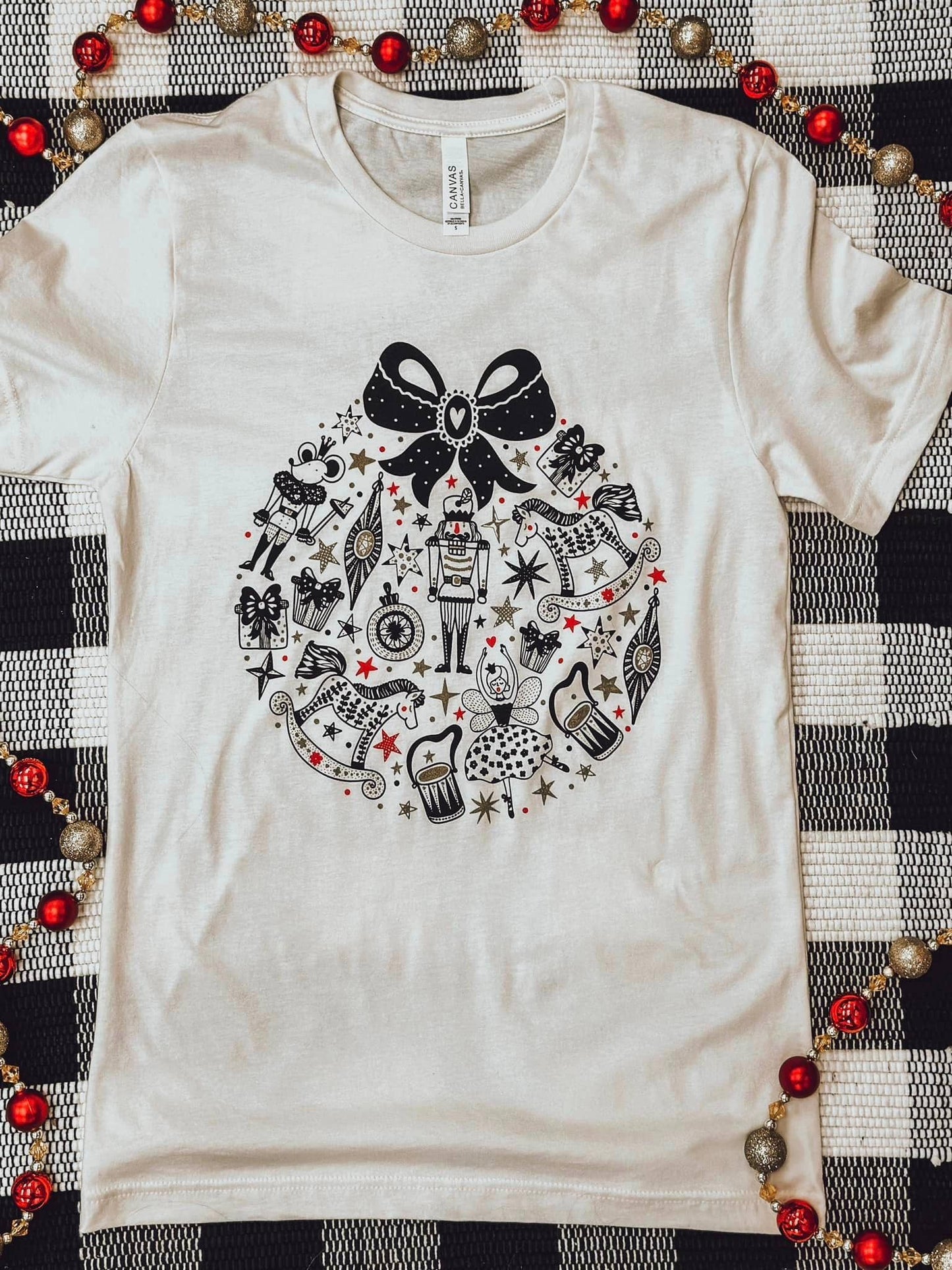Nutcracker Christmas  | Vintage White | Short Sleeve Tee