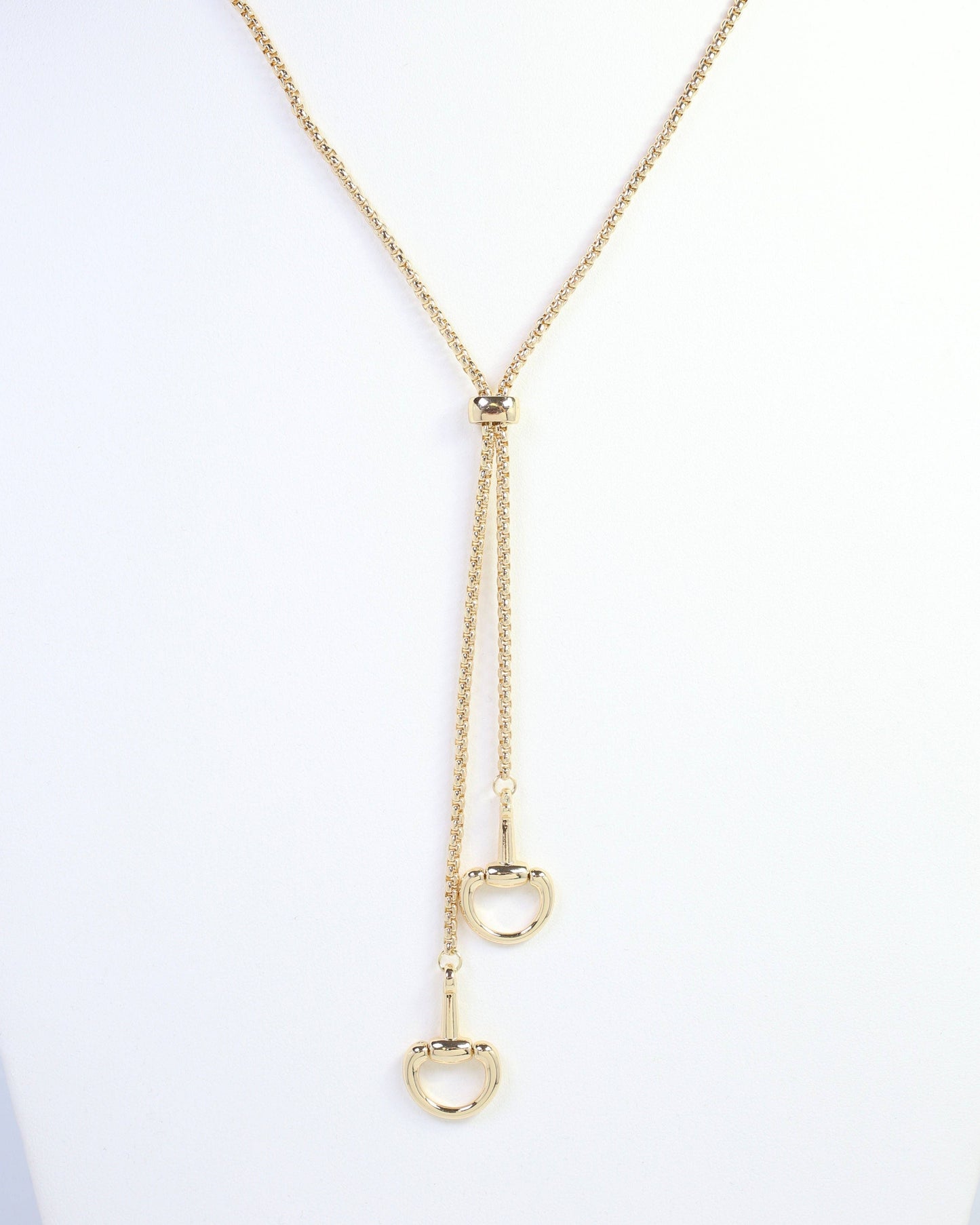 Frances Horsebit  Adjustable Chain Necklace Gold: Pre Order