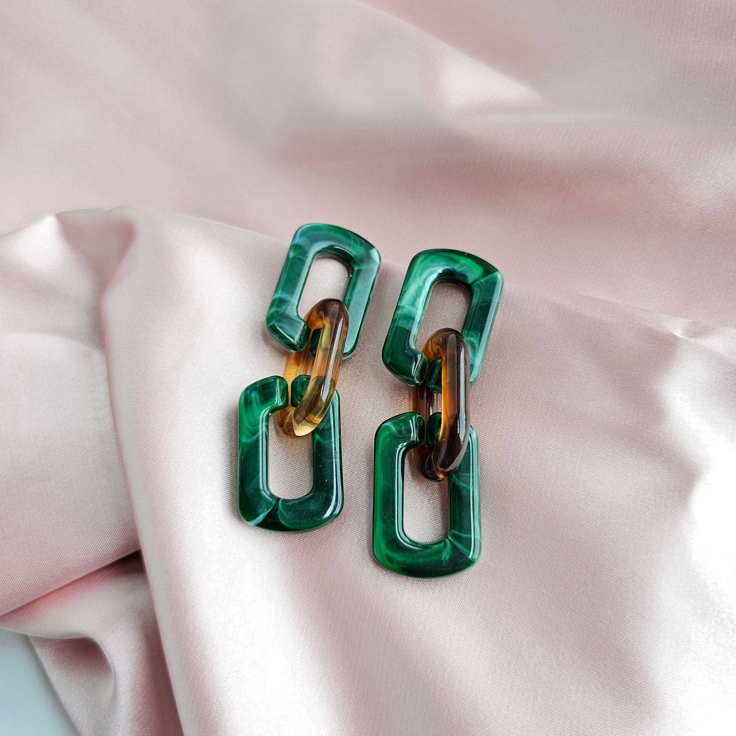 Tabitha Earrings - Forest & Amber // Fall, Jewelry, Gifts