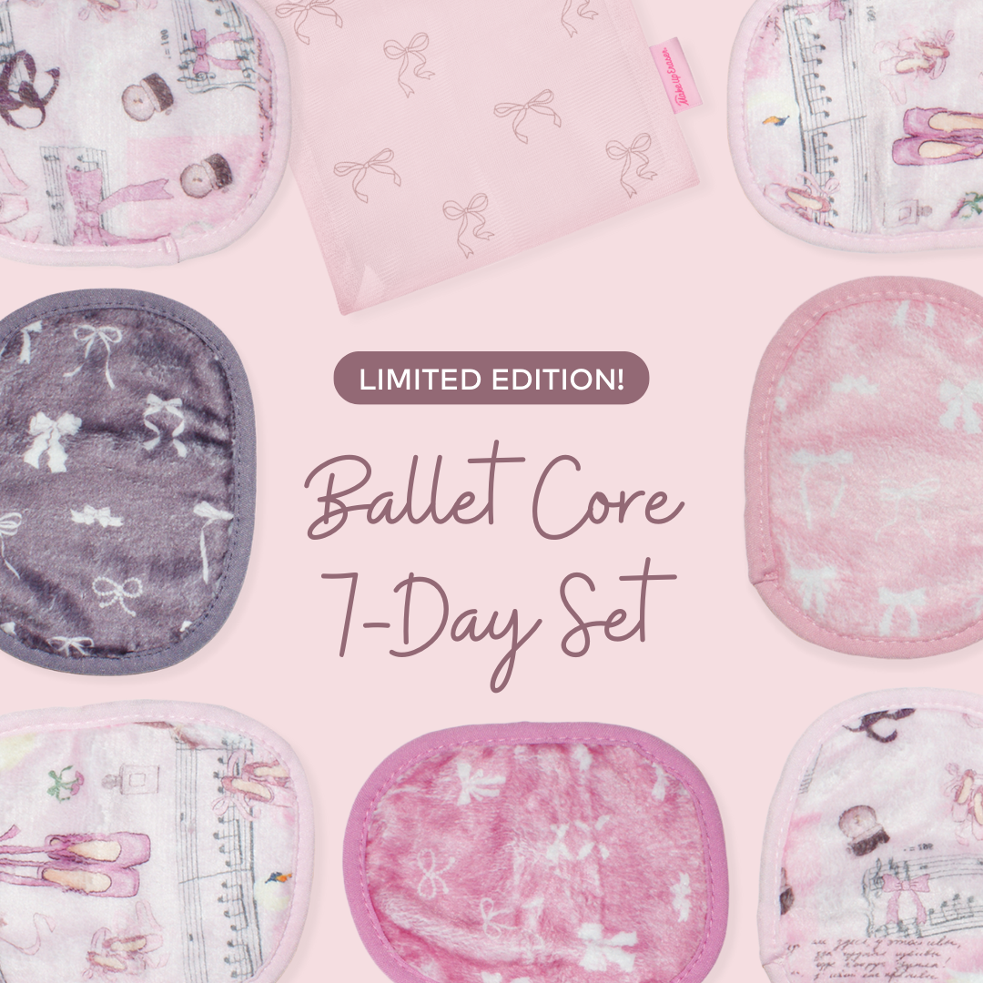 Ballet Core MakeUp Eraser 7-Day Set | Bonus Pointe Shoe Case
