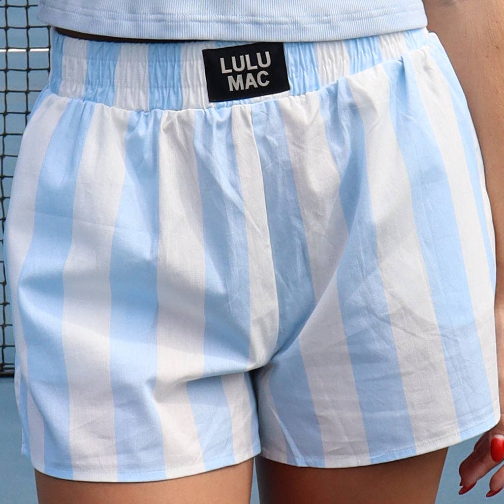 LULU MAC- LIGHT BLUE DARBY BOXER SHORT