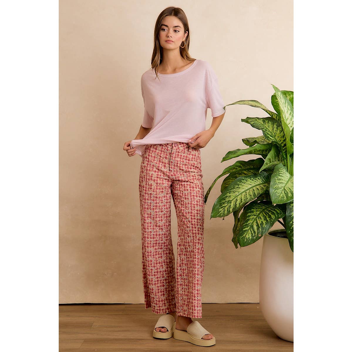 SOLID JERSEY RELAXED FIT SHORT SLEEVES POCKET TOP: LATTE / L